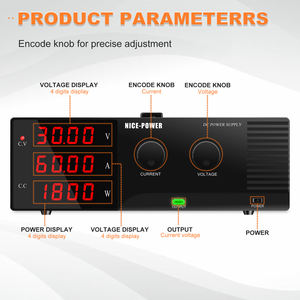 Alimentation programmable CC <span class=keywords><strong>NICE</strong></span>-POWER R-SPS3060-RS232 30V 60A 1800W, affichage numérique LED, réparation de téléphone portable - Product Image 3