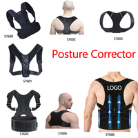 Ceinture de soutien dorsale ergonomique respirante à 8 sangles croisées avec 4 baleines métalliques pour la prévention de la cyphose