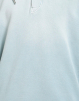 Sweat à capuche vintage pour homme en molleton bouclette, personnalisé, coupe oversize, délavé à l'acide, avec fermeture éclair quart de tour, épaules tombantes, surpiqûres contrastées et ourlet asymétrique, OEM ODM