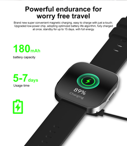 Montre connectée à écran incurvé 1,85 pouces AMOLED, étanche IP68, design carré, bracelet en silicone magnétique, suivi d'activité, suivi du sommeil, réveil - Product Image 6