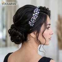 YouLaPan – bandeaux de mariage élégants pour mariée, tissés à la main, colorés et magnifiques, accessoires pour cheveux pour femmes, pour banquets et soirées dansantes, YXA137