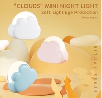 Portable LED veilleuse mignon nuage Mini lampe de bureau Rechargeable enfants veilleuse Camping lampe de chevet chambre veilleuses