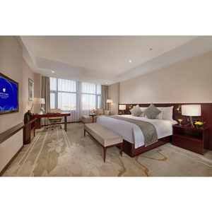 Ensemble de meubles de chambre à coucher personnalisé New Century Grand <span class=keywords><strong>Hotel</strong></span>, meubles classiques en bois de frêne massif pour appartement et villa - Product Image 1