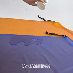Tablier de travail imperméable, résistant à l'huile, aux acides et aux alcalis, pour la cuisine et le nettoyage, pour hommes et femmes, grande taille, couleur unie, longueur longue - Product Image 4