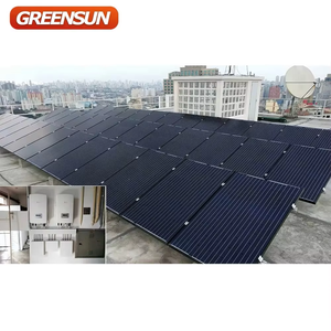 Système solaire hors réseau à silicium monocristallin MPPT, batterie lithium-ion, stockage domestique, 30-300 kW, hybride on-grid/off-grid avec emballage en bois - Product Image 2