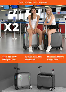 Valise Électrique Intelligente 40L <span class=keywords><strong>Grande</strong></span> Capacité avec Scooter Intégré, Lumière LED Respirante et Porte-Gobelet - Product Image 6