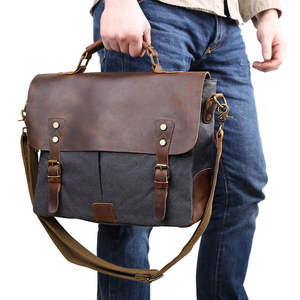 Sac d'ordinateur portable unisexe en cuir véritable de qualité supérieure, design personnalisé haut de gamme - Product Image 5