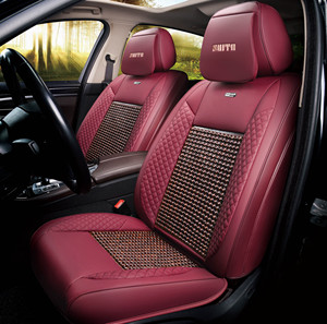 Funda de Asiento de Coche de Cuero de Alta Calidad y Cuentas de Madera para Clase E para <span class=keywords><strong>Golf</strong></span> CC - Uso en Verano, Ajuste Universal, Diseño Deportivo - Product Image 5