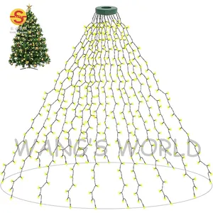 圣诞树装饰发光二极管灯280L瀑布圣诞灯发光二极管串