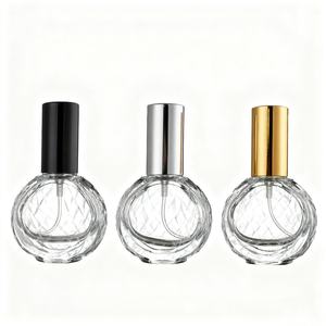 Customizable 10ml 15ml 30ml 50ml Flat Empty Glass Fragrance <b>Bottles</b> Screw Top <b>Dropper</b> Seal Unique Refillable Perfume Container - Product Image 1