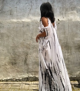 Women's Wear Beach Cold Shoulder Dress Ladies Wear Designer Beach Long Dress Women's Cold Shoulder <b>Kaftan</b> - Product Image 3