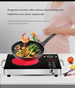 Vente chaude contrôle tactile 2200W multi-fonction Portable électrique infrarouge capteur de température cuisinière Induction