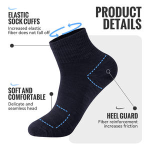 WRELS Chaussettes en laine de haute qualité, chaussettes thermiques épaisses et absorbant l'humidité pour l'hiver, chaussettes confortables en laine pour le sport de plein air, la randonnée et le trekking - Product Image 5