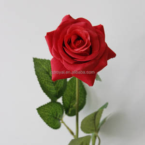 Ramos de flores artificiales para boda, venta al por mayor de <span class=keywords><strong>rosas</strong></span> rojas artificiales para decoración de boda - Product Image 2