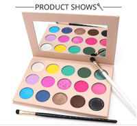 Palette de fards à paupières scintillants uniques en gros, poudre de fard à paupières colorée, maquillage personnalisé