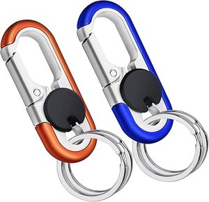 Fast Shipping Heavy Duty Metal Car Keychain Stainless Steel Key Ring for Men Women Anti-Loss Car Key Clip Belt Holder RTS Ship - Product Image 1