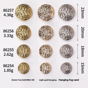 Phong Cách Nhỏ Blazer Dệt Kim Áo Len Nút Áo Thân Thiện Với Môi Mô Hình Sóng Phụ Kiện Kim Loại Kẽm Nút Đồ Trang Sức - Product Image 2