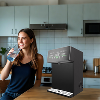 Machine de purification d'eau portable électrique en plastique Vamia, système de filtration alcaline avec traitement UV RO, conteneur mobile pour comptoir