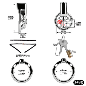 FRRK Mini <span class=keywords><strong>Spider</strong></span> Web, dispositif de chasteté en acier inoxydable 304 avec anneau de pénis en alliage d'aluminium de 2 tailles pour hommes adultes - Product Image 3