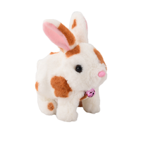 ROXGOCT-Jouet en Peluche de Pâques Interactive pour Enfant, Jouet en Peluche PP Coton, Lapin, Simulation Électrique