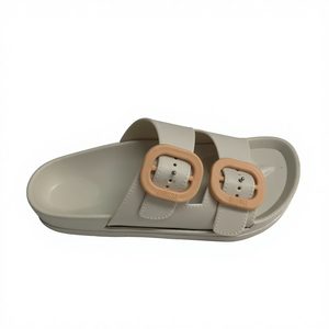 Bayanlar için İlkbahar Yaz Sonbahar Mül Ayakkabıları Hızlı Kuruyan <span class=keywords><strong>PVC</strong></span> Beyaz Yumuşak Dolgulu Açık Burunlu Düğmeli Geri Dönüştürülebilir Kaymaz - Product Image 4