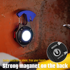 Luz de Trabajo Portátil de Llavero para Camping, Pequeña Linterna de Llavero Impermeable para Exteriores, Luz de Llavero LED COB <span class=keywords><strong>Recargable</strong></span> con Herramienta - Product Image 5