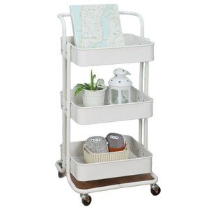 Cross-border modern minimalist style storage rack, multi-layer, wheeled, movable, multi-functional storage <b>shelf</b> for home use. - Product Image 5
