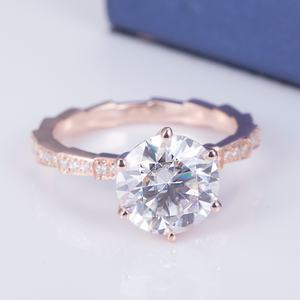 แหวนเงินแท้ 925 ชุบทองคำขาว ดีไซน์เรียบหรู รุ่น MS-598 สำหรับผู้หญิง - Product Image 2