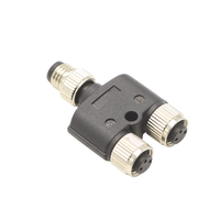 D-Code impermeable IP68 conector Circular de alimentación divisor 2/3/4 pines macho hembra M8 M12 T/Y tipo adaptador de rosca cobre Nylon
