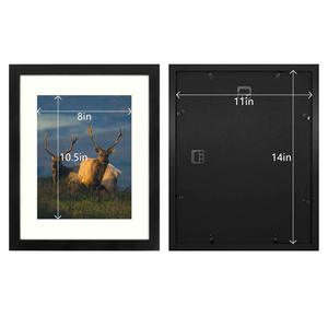 Khung giấy chứng nhận màu đen 11x14 hiển thị 8.5x11 với <span class=keywords><strong>Mat</strong></span> hoặc 11x14 inch không có <span class=keywords><strong>Mat</strong></span> cho khung hình treo tường - Product Image 4