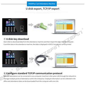 ZK Teco M300PLUS zaman devam sistemi biyometrik parmak izi tarayıcı zaman devam makinesi zaman saati parmak izi - Product Image 4