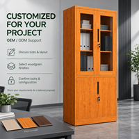 Armoire de classement en acier à grain de bois, verrouillable, pour bureau, meuble de rangement, armoire d'archives, fournisseur OEM ODM en gros