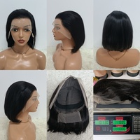 Promotion Letsfly : Perruque Bob à dentelle frontale 13x4, 10, 12, 14, 16 pouces, lisse, 100% cheveux humains, disponible en plusieurs couleurs, vente en gros, à partir de 15$