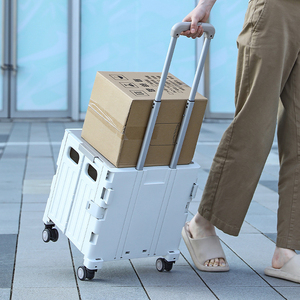 Carretilla Plegable <span class=keywords><strong>de</strong></span> 4 Ruedas para Subir Pendientes, Plegado Rápido en 5 Segundos, PP+ABS+Aleación, Ligera, Portátil, Reforzada, para Camping, OEM - Product Image 1