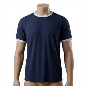 Men Summer Streetwear Solid Color 100% Cotton Formal Men's Blank Regular Fit Short Sleeve Knitted <b>T</b> <b>Shirt</b> wholesale - Product Image 1