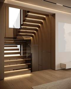 <span class=keywords><strong>Escaleras</strong></span> voladizas con plataforma de aterrizaje e iluminación de tamaños personalizados de la fábrica de Foshan - Product Image 6