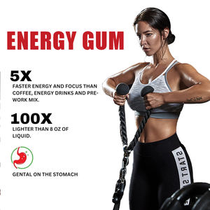 Oem Suikervrije Energiegom Met Cafeïne-Vitamines L-Theanine Voor Energiefocus Mint Kauwgompillen Veganistisch Supplement - Product Image 4