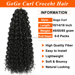 <span class=keywords><strong>Gogo</strong></span> Curl 10 pouces 14 pouces 18 pouces Vente en gros de cheveux bouclés pour tresses au crochet Ombre Boucles ondulées <span class=keywords><strong>Go</strong></span> <span class=keywords><strong>Go</strong></span> Vague d'eau avec des extrémités bouclées - Product Image 5