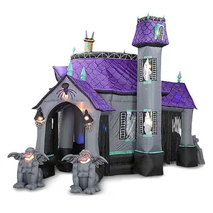 Halloween large inflatable haunted houses inflatable bounce house for party good sale quality air jumping castle for park