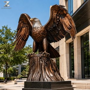 Scultura di <span class=keywords><strong>Aquila</strong></span> in Bronzo a Grandezza Naturale, Statua di Uccello Selvatico Personalizzabile per Parchi, Piazze, Ingressi di Hotel e Decorazioni da Giardino - Product Image 4