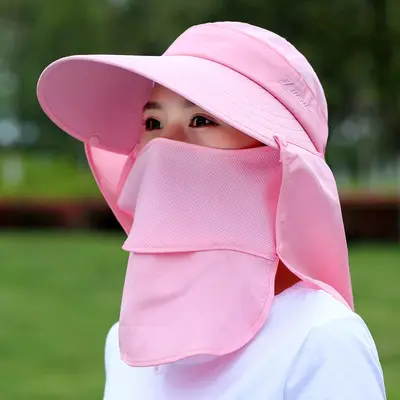 Protetor solar de verão, protetor facial, viseira solar para viagens ao ar livre, chapéus de proteção UV com ventilador eletrônico