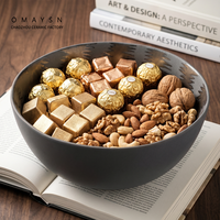 Bol à chocolat rond en céramique Omaysn avec glaçure métallique, assiette à chocolat, décoration d'intérieur, fabriqué par l'usine de céramique de Chaozhou