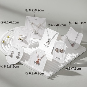 Wholesale Pendant Storage Jewelry Display Paper Card Hole <b>Holder</b> Custom Printing Logo Necklace <b>Earring</b> Card - Product Image 1