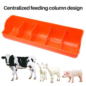 5 fori ampiamente utilizzato vivaio automatico maiale pecora vassoio di alimentazione colore arancione maiale scrofa capra mangiatoia per bovini attraverso - Product Image 2