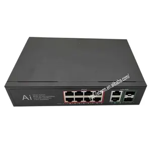 Factory Price 8 Ports Gigabit Ethernet PoE Switch 120W PoE Power with 2 SFP and 2 RJ45 port Uplink