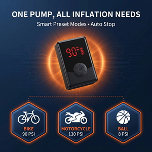 Pompe à vélo électrique mini 156g, 130 PSI, haute pression, format de poche, gonfleur d'air portable pour vélo de route - Product Image 5