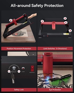 Nouvelle machine de gravure et de découpe laser de haute précision, petite taille, installation facile, extensible pour le bois, le <span class=keywords><strong>kraft</strong></span>, le cuir - Routeurs à bois - Product Image 4
