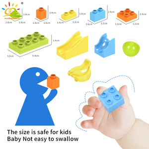 104-201 pçs corrida de mármore labirinto, diy, bolas de labirinto, funil, escorregador, tijolos de tamanho grande, brinquedos educativos para bebês - Product Image 6