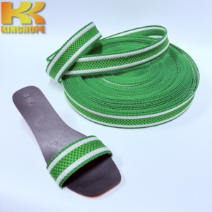 Tira de sandalia trenzada con pedrería piramidal y rayas metálicas, banda tejida para la parte superior del calzado, para <span class=keywords><strong>sandalias</strong></span> y calzado informal - Product Image 5