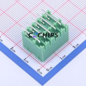 KF2EDGKRH-3.81-2*5P Plug-in Terminal Block Bent Lead Through Hole,P=3.81mm Board-to-Board / Socket - Closed 2x5P 3.81mm Green - Product Image 2